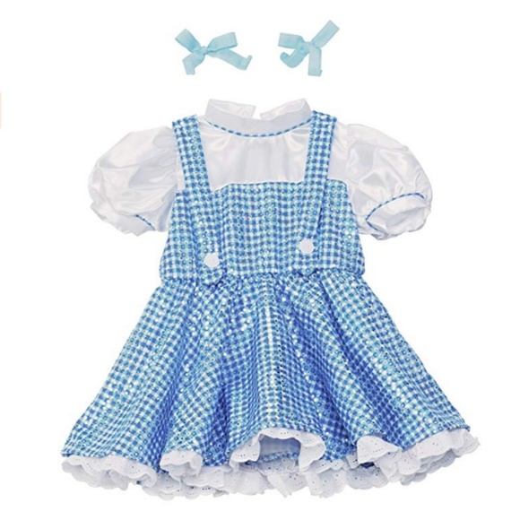 Costume Da Dorothy Con Paillette Per Bambine – Il Mago Di Oz | Vestito Blu E Bianco A Quadri - 3